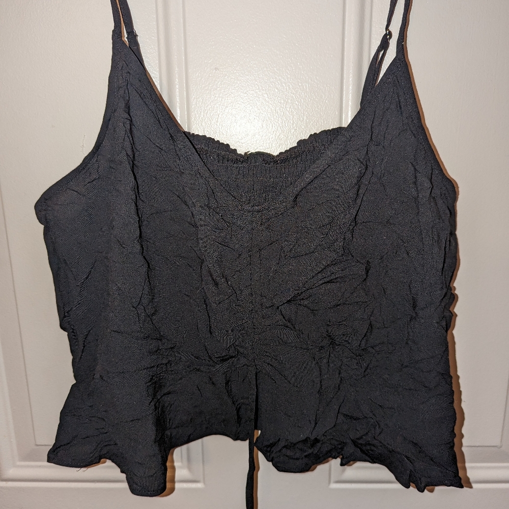 Wild Fable Tank Top Crop Top, size XL, black